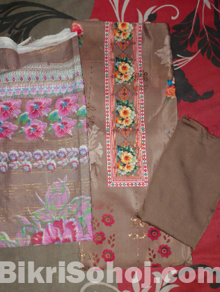 সিল্ক কটন থ্রিপিস